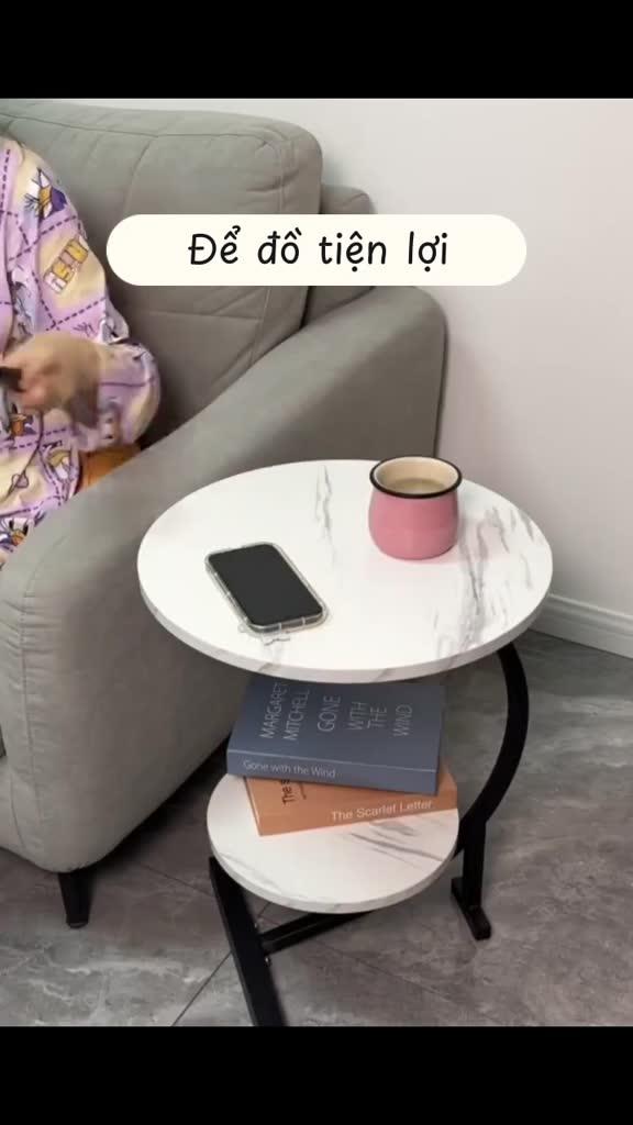 Bàn trà tròn 2 tầng