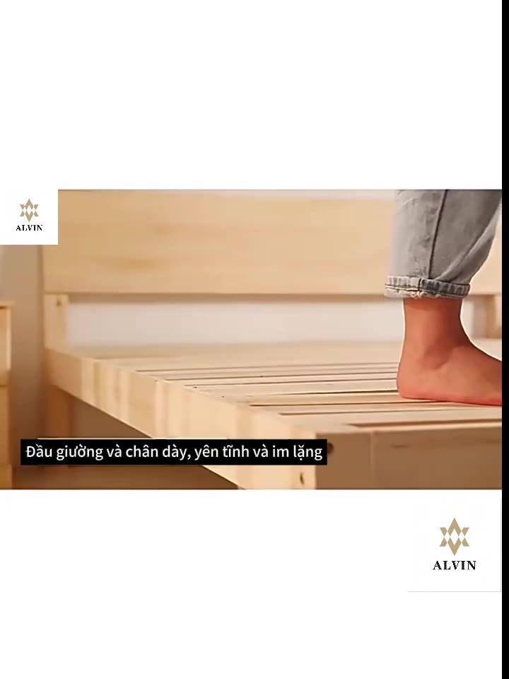 ALVIN giường ngủ Giường Pallet Gỗ Thông Mới Giường Ngủ Đẹp Chất Lượng gỗ thật 100%1m8/1m5/1m2 | BigBuy360 - bigbuy360.vn