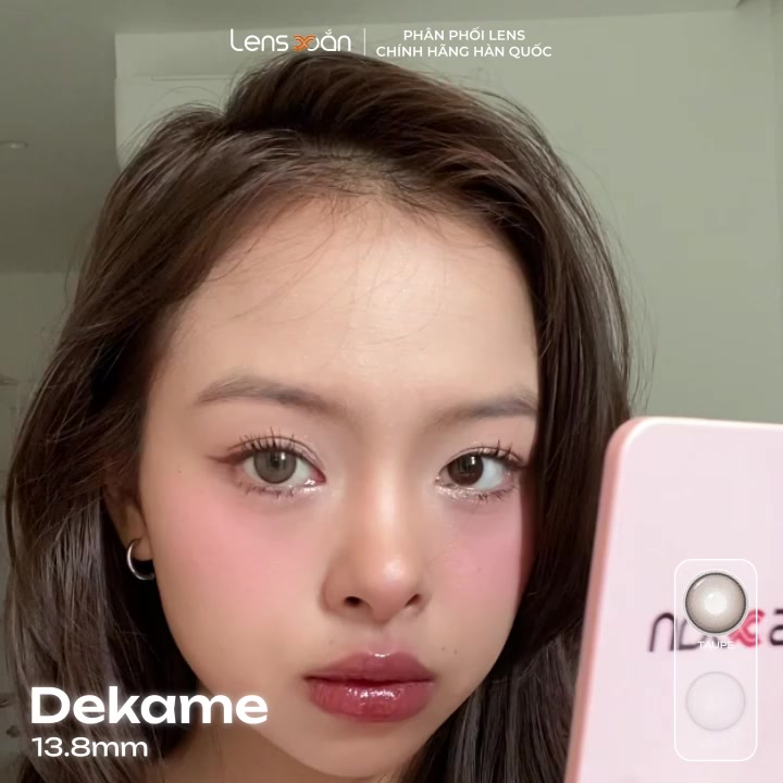 Kính áp tròng cận 6 tháng LENS XOẮN lens giãn tròng có viền trong veo sáng to mắt 14.5 Hàn Quốc ISHA DEKAME | BigBuy360 - bigbuy360.vn