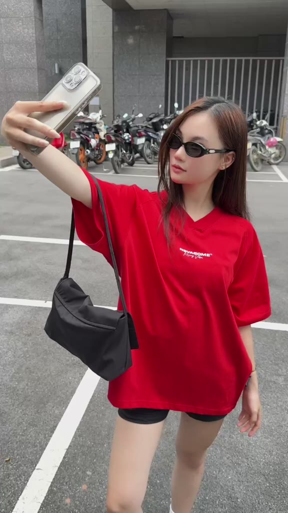Áo Thun Boxy Raglan Local Brand NEVASOME V-Neck Sọc Tay Cotton 260 gsm Tay Lỡ Form Boxy Rộng Nam Nữ | BigBuy360 - bigbuy360.vn