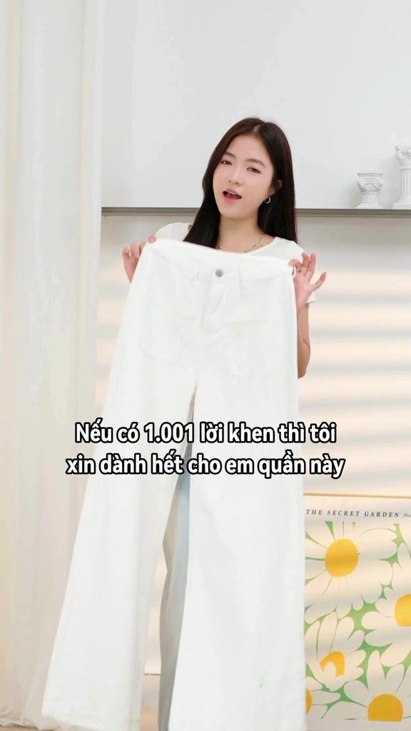 Quần jeans nữ NICOOL dáng suông dài ống loe rộng lưng cao màu trắng basic sang trọng N41-Q54 | BigBuy360 - bigbuy360.vn