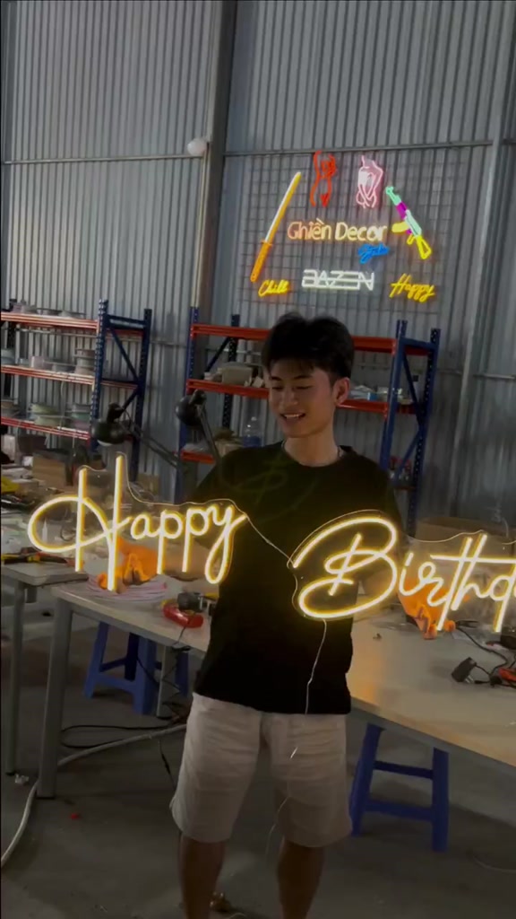 Đèn LED Neon chữ Happy Birthday