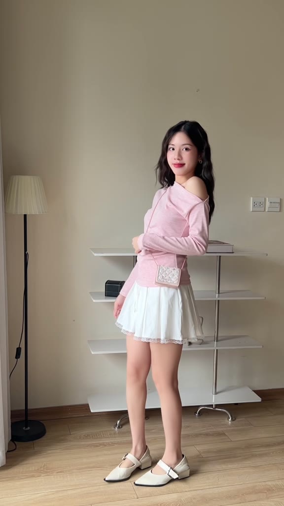 Áo thun tăm trễ vai dài tay cách điệu nhún eo nữ tính, Áo thun nữ lệch vai chất tăm lông thỏ HA345 | BigBuy360 - bigbuy360.vn