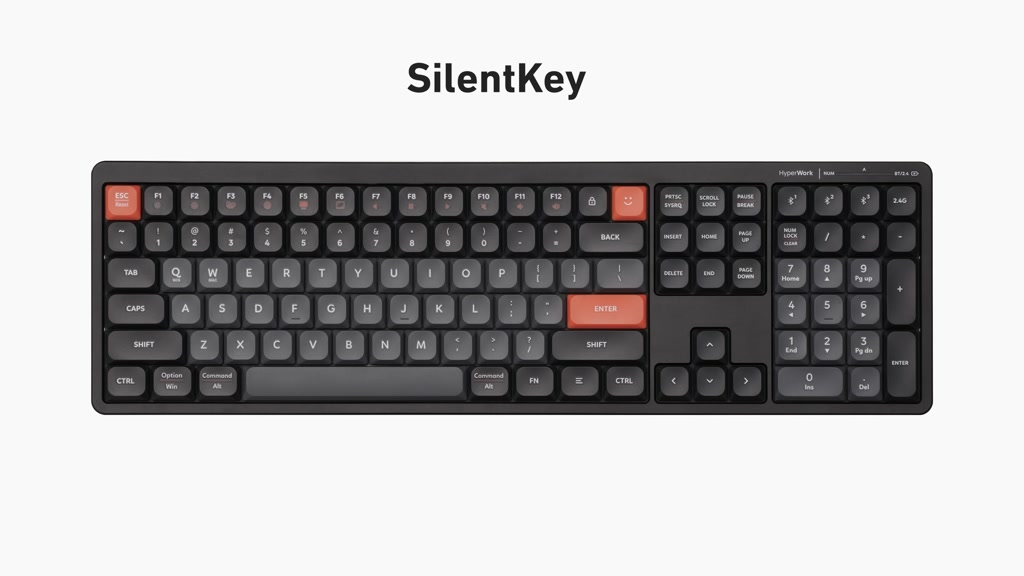 Bàn phím không dây HyperWork SilentKey Mini TS01M (Hàng chính hãng) | BigBuy360 - bigbuy360.vn