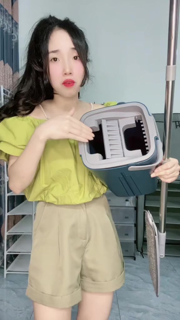 Cây Lau Nhà Tự Vắt Thông Minh (2 Cán - 8 Bông Lau) Chổi Lau Nhà Tự Vắt Thông Minh Bộ Lau Nhà 360 Độ | BigBuy360 - bigbuy360.vn