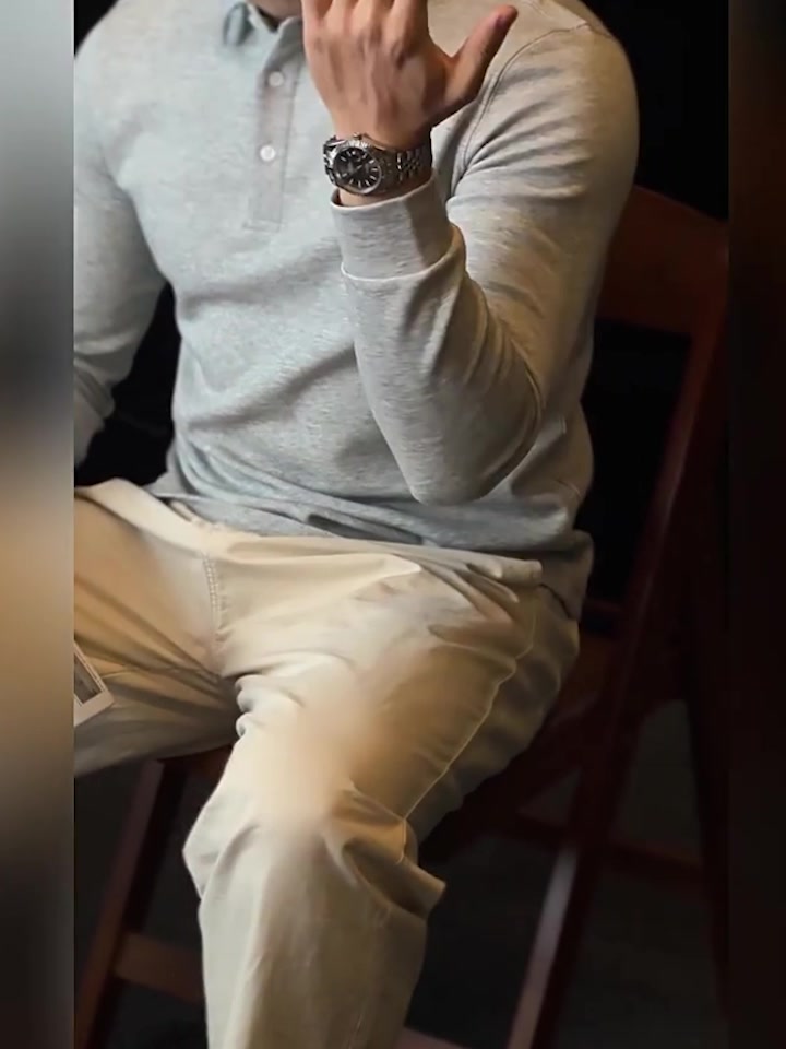 Áo polo Nỉ 2 lớp 320gsm xịn mịn SYLA tay dài thu đông thương hiệu ALPHA MAN | BigBuy360 - bigbuy360.vn