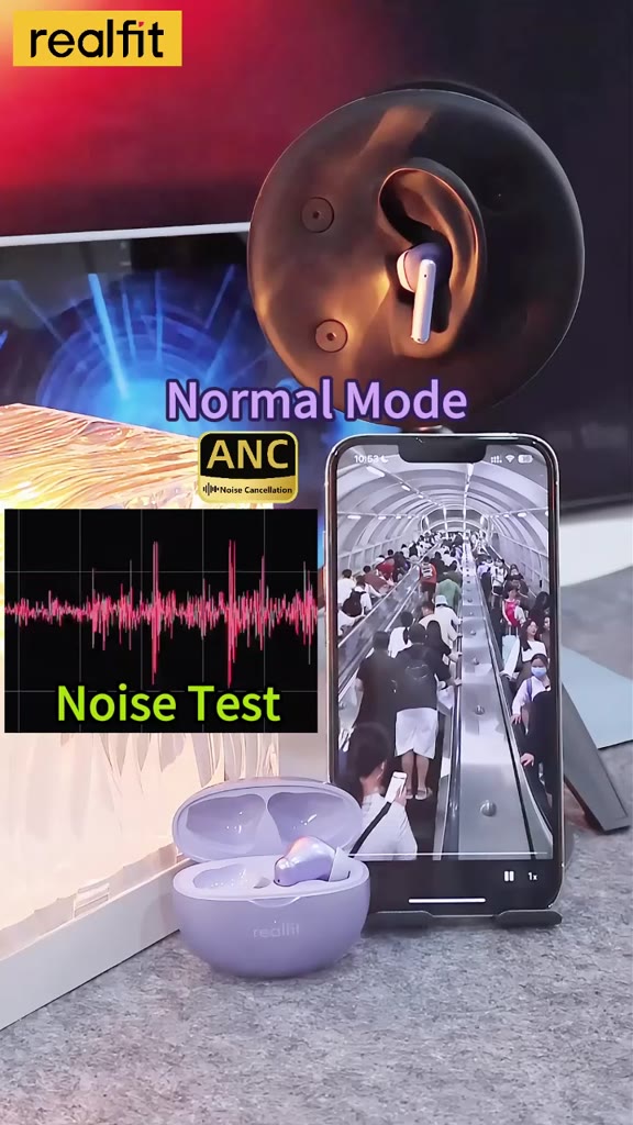 Tai nghe Bluetooth Realfit F2 Max khử tiếng ồn chủ động Âm trầm đục lỗ ANC năng động thông minh có Mic | BigBuy360 - bigbuy360.vn