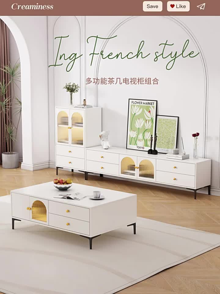 MY Bộ Tủ kệ tivi và bàn trà sofa đẹp có ngăn kéo phong cách hiện đại sang trọng, chống nước | BigBuy360 - bigbuy360.vn