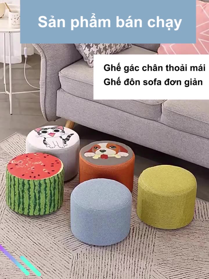 🐼MY🐼Ghế Đẩu Tròn Đa Năng Dành Cho ,Đổi Giày Ghế Nhỏ Ghế Thấp Sáng Phim hoạt hình Trẻ Em Đơn Giản Ghế | BigBuy360 - bigbuy360.vn