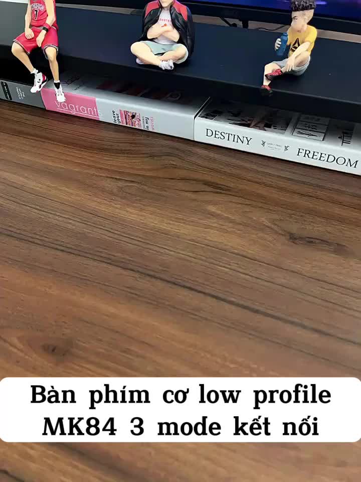 Bàn phím cơ không dây 3 mode low profile eweadn MK84, đèn led trắng, red switch, chơi game làm việc văn phòng | BigBuy360 - bigbuy360.vn