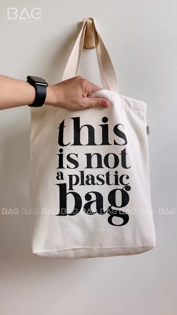 Túi tote vải đeo vai có khoá kéo, được sản xuất riêng của BAG [PLAS] | BigBuy360 - bigbuy360.vn