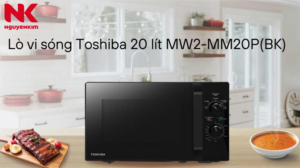 Lò vi sóng Toshiba 20 lít MW2-MM20P(BK) - Công suất 700W | BigBuy360 - bigbuy360.vn