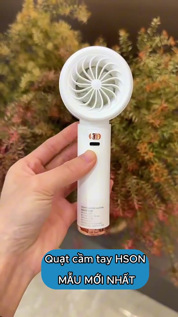 Quạt cầm tay 100 cấp độ gió, Quạt tích điện HSON pin cao 5000 MAH hiển thị đèn led, sử dụng lâu, di động, gió mạnh | BigBuy360 - bigbuy360.vn