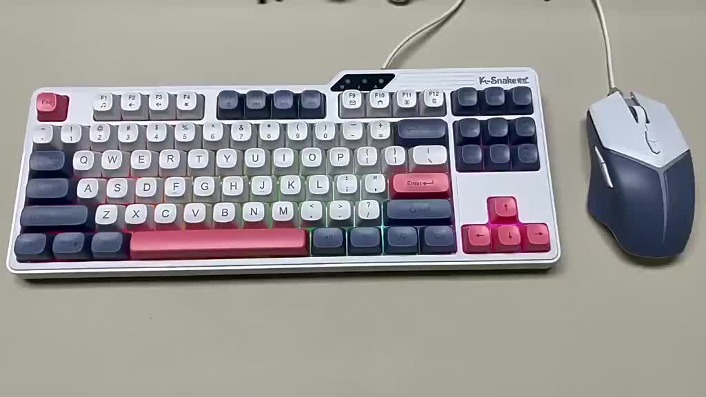 Bàn phím K87 giả cơ gaming có dây cao cấp k87 có Led màu gõ phím cực êm chuyên game pc laptop văn phòng | BigBuy360 - bigbuy360.vn
