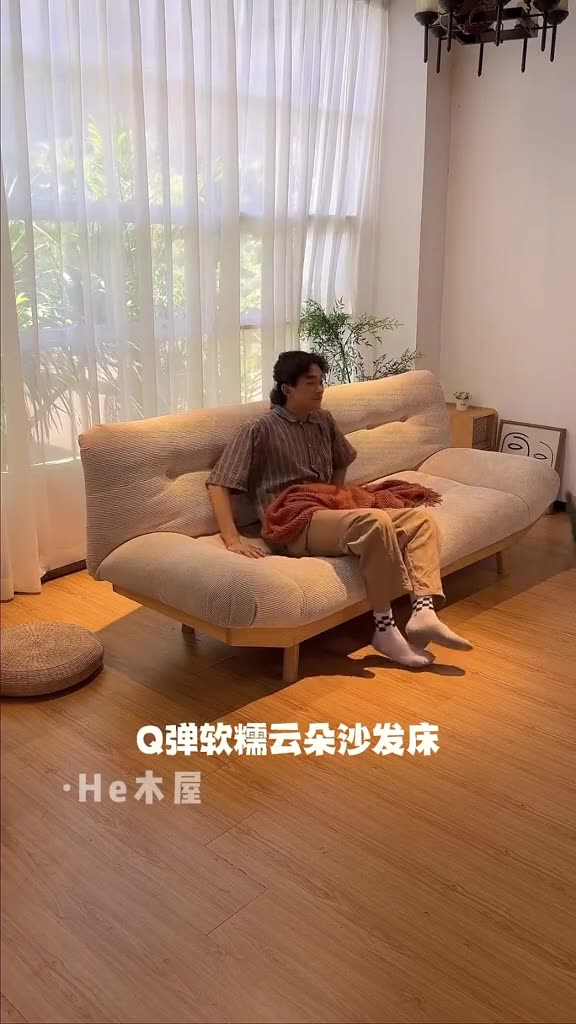 GHẾ SOFA GIƯỜNG GẤP GỌN KHUNG GỖ - SOFA BED CHÍNH HÃNG BẢO HÀNH 2 NĂM | BigBuy360 - bigbuy360.vn