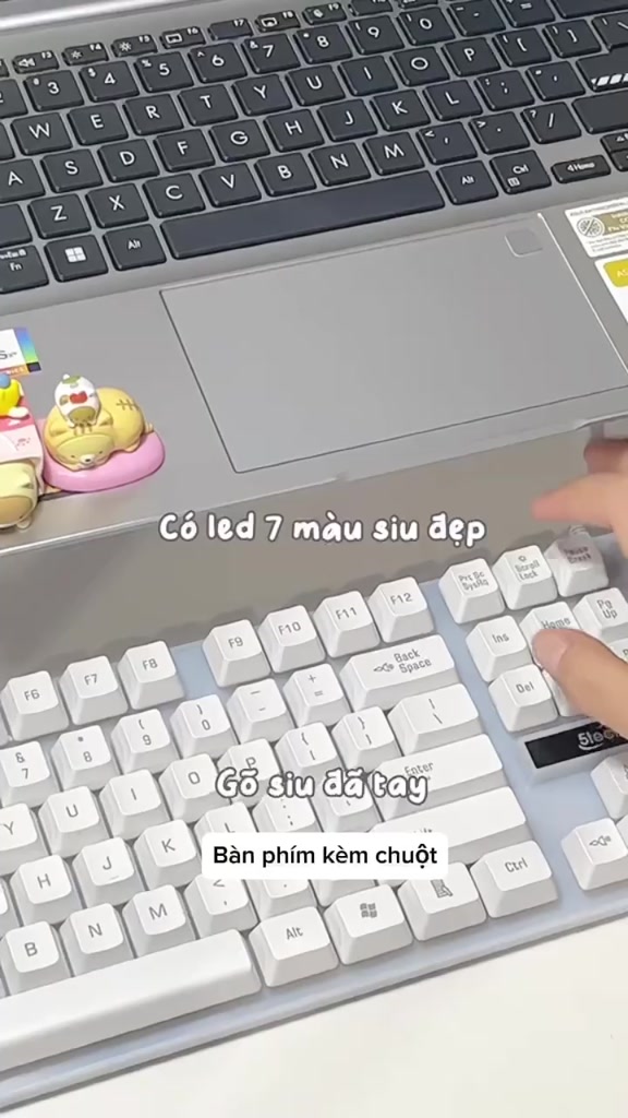 Bàn phím giả cơ 5TECH kèm chuột có điều chỉnh độ nhạy DPI chế độ LED 7 màu dành cho máy tính | BigBuy360 - bigbuy360.vn