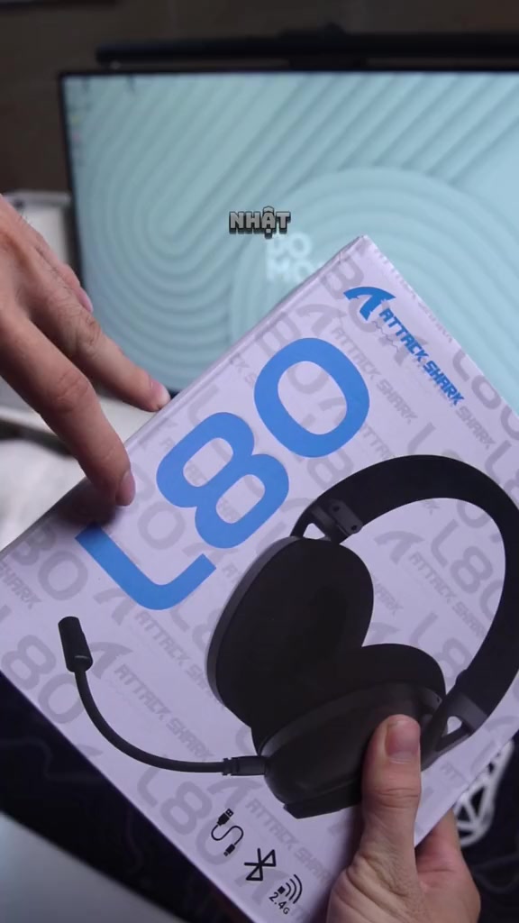 Tai nghe Gaming Attack Shark L80 Pro - 3 mode kết nối- Âm Bass 3D - Hỗ trợ Micro đàm thoại - Độ trễ 2ms - Đã turn sẵn | BigBuy360 - bigbuy360.vn