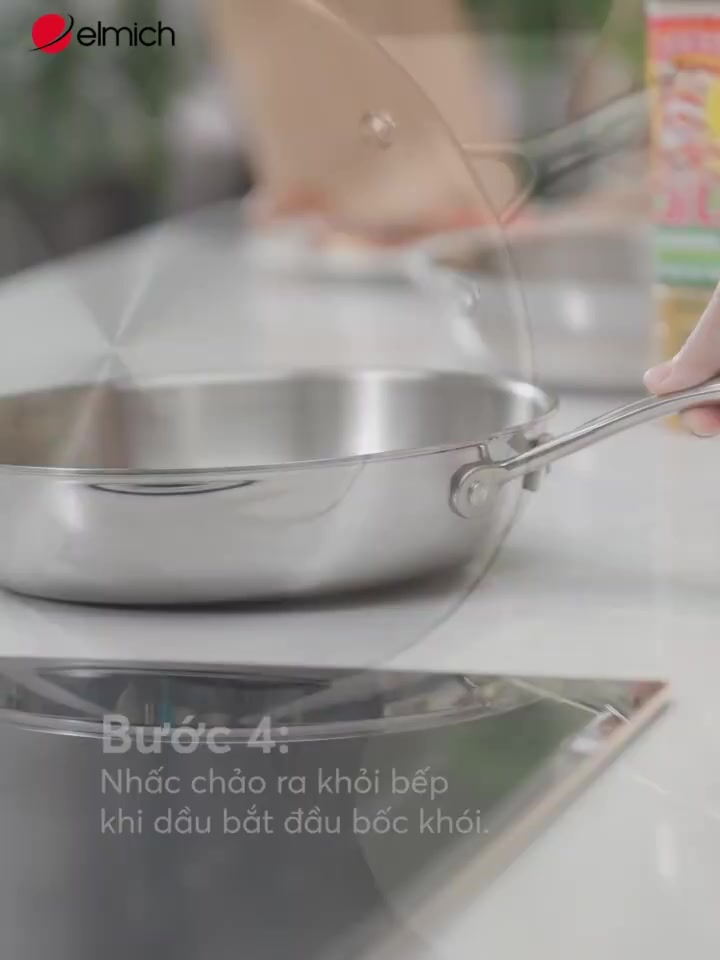 Chảo Inox 304 Nguyên Khối Elmich Trimax EL-3846 | Chảo Rán Thành Thẳng, Dùng Bếp Từ | BigBuy360 - bigbuy360.vn