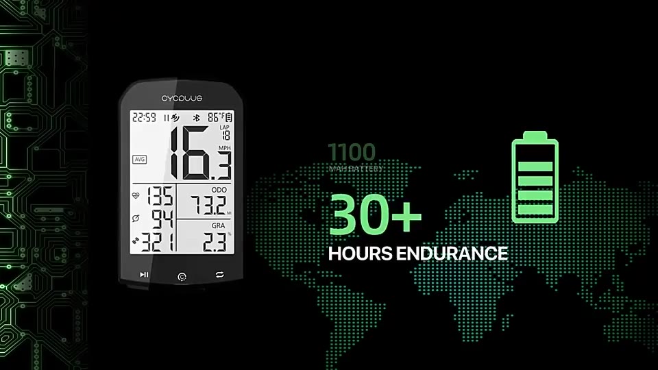 Rockbros/Cycplus M1 GPS Cycling Computer Bluetooth5.0 Ant + tốc độ xe đạp Đồng hồ đo tốc độ xe đạp