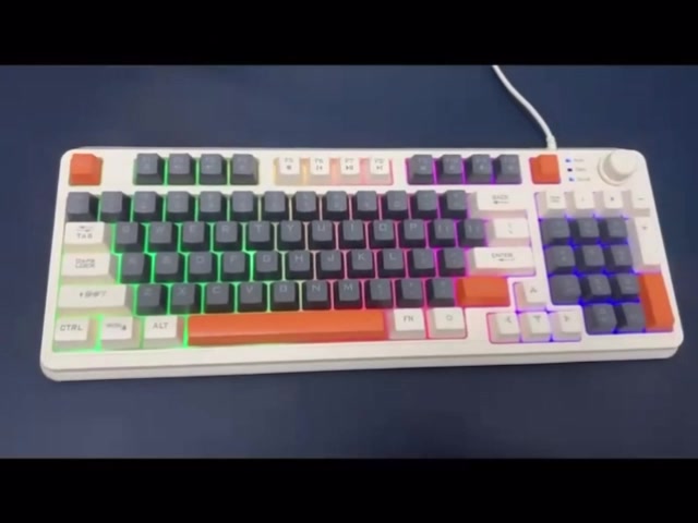 Bàn Phím Chống Ồn Có Dây XUNFOX Có Đèn RGB Và Núm âm lượng | BigBuy360 - bigbuy360.vn