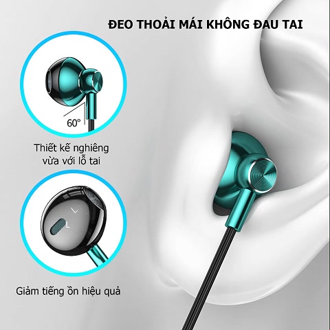 Tai nghe máy tính C70 dành cho máy tính bàn có 2 giắc cắm, có mic đàm thoại, dây dài 2.5m-Poermax | BigBuy360 - bigbuy360.vn