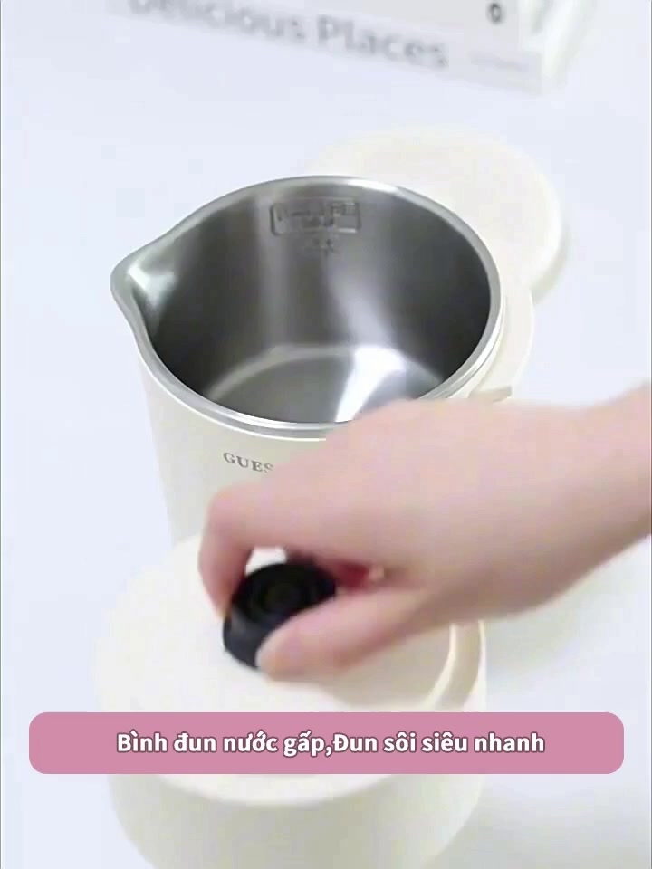 Ấm Siêu Tốc Mini Gấp Gọn 800ML