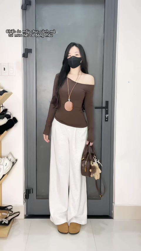 Áo Trễ Vai Dài Tay Nữ, Áo Lệch Vai Form Ôm Body Quyến Rũ Vải Cotton Zip Loại 1 Dầy Dặn Mềm Mại Co Dãn MA129 | BigBuy360 - bigbuy360.vn