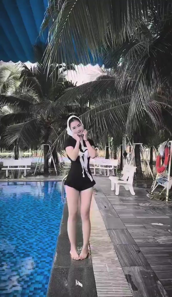 BARE_Jumsuit Bikini Bèo Nơ Ngực Tay Cộc Chất Co Dãn Thoải Mái, body suit đi biển đi chơi xinh- D053 | BigBuy360 - bigbuy360.vn