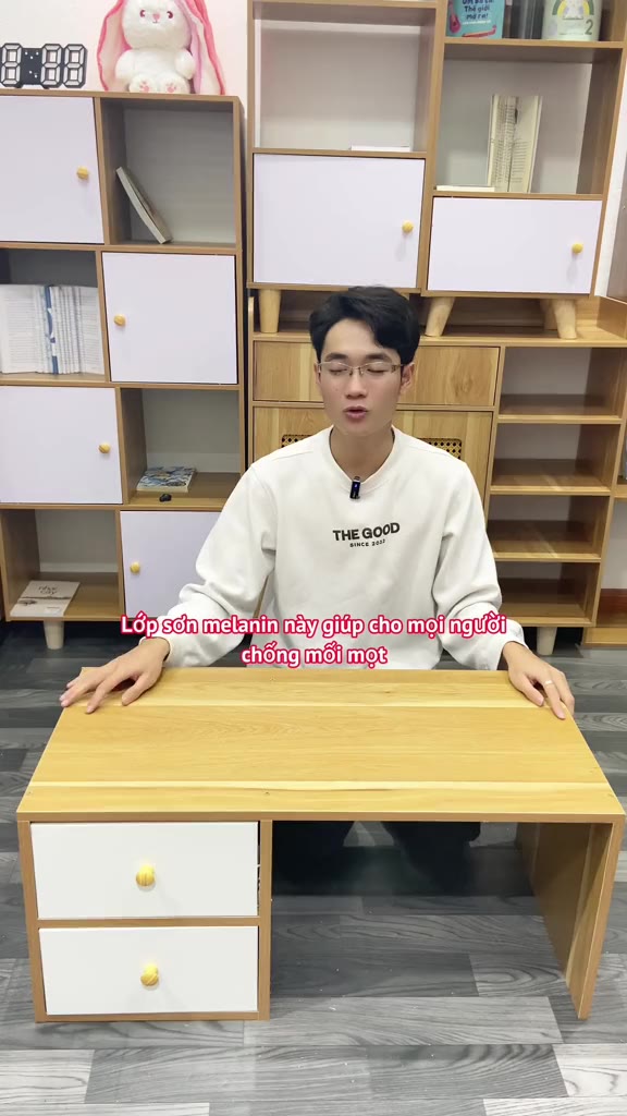 Bàn Trang Điểm Ngồi Bệt Có Ngăn Kéo - Bàn Làm Việc Ngồi Bệt Gỗ MDF Phủ Melamine Cao Cấp | BigBuy360 - bigbuy360.vn