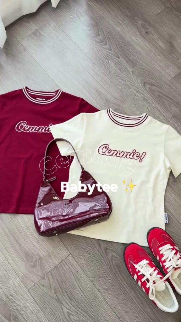 Áo Baby Tee CEMMERY Local Brand Chính Hãng Cemmie Baby Tee Vải Cotton 2 chiều Cổ Dệt Hình Thêu 3 Màu | BigBuy360 - bigbuy360.vn