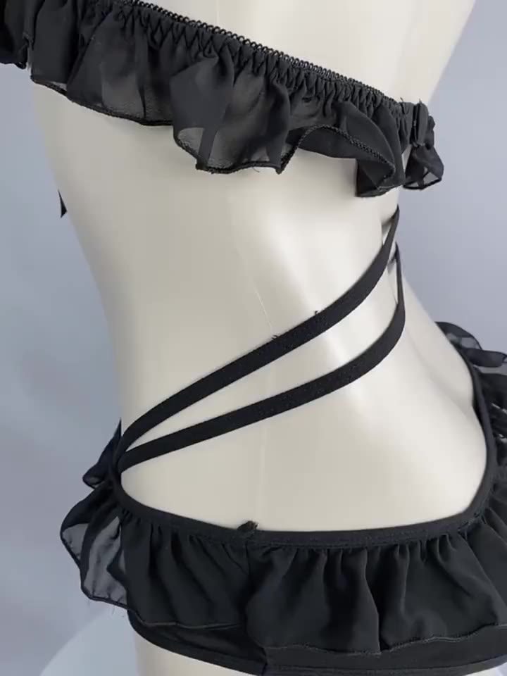 Cosplay Hầu gái phối Nơ siêu xinh sexy đáng yêu DN84 Set Đồ lót Gợi cảm nối đai Garter kèm Choker đùi dễ thương | BigBuy360 - bigbuy360.vn