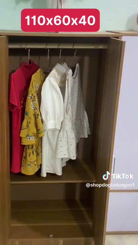 Tủ quần áo 2 cánh, Tủ gỗ lắp ghép mdf