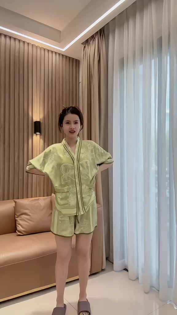 Bộ ngủ nữ pijama mặc nhà set bộ đồ ngủ pyjama Hisexy Lụa Latin Form cánh dơi cổ chữ Y P18 | BigBuy360 - bigbuy360.vn