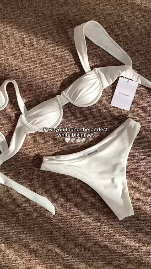 DUNE DE LABEL l Set Bikini 2 Mảnh Có Gọng Tinh Tế và Chân Váy Cover Up - SEASHELL BIKINI | BigBuy360 - bigbuy360.vn