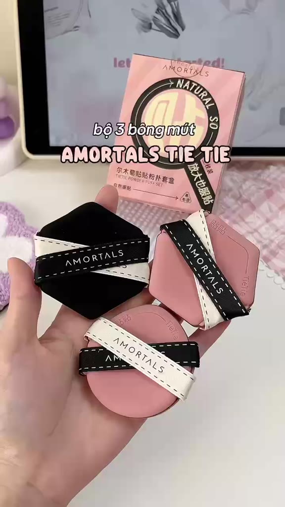 Bộ 3 Bông Mút Tán Kem Nền Amortals Black Pink Chính Hãng – Tán Nền Mịn, Bám Da Cực Tốt | BigBuy360 - bigbuy360.vn