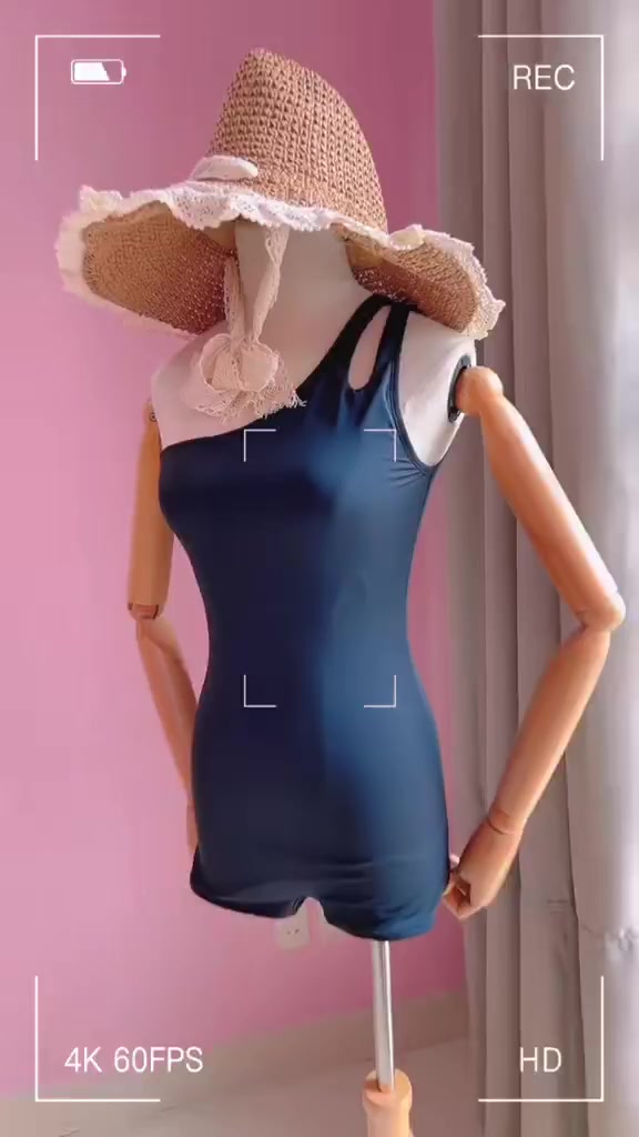 BIkini đi biển đồ bơi nữ 1 mảnh lệch vai KHOÉT VAI form short màu đen cá tính | BigBuy360 - bigbuy360.vn