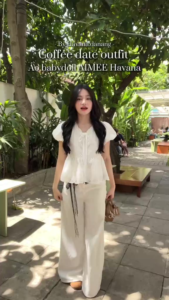 [CÓ BIGSIZE] Áo babydoll AIMEE thô boil phối cổ bèo tay bồng #499 HAVANA AO417 | BigBuy360 - bigbuy360.vn