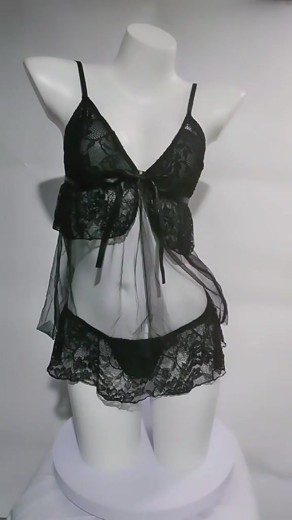 Đồ ngủ sexy, áo lót có đệm ngực kèm quần váy ren voan mềm gợi cảm | BigBuy360 - bigbuy360.vn