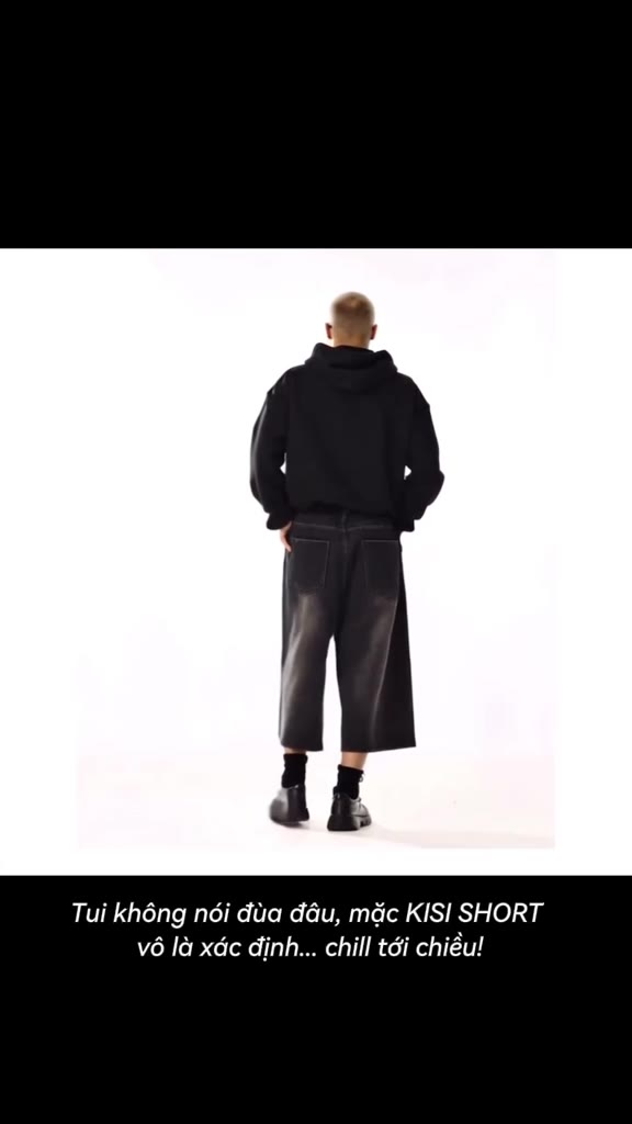 [SẴN HỎA TỐC-CÓ BIG SIZE] Quần short lửng denim ống rộng wash màu đen hiphop unisex Premium Quality siêu chất CPS | BigBuy360 - bigbuy360.vn