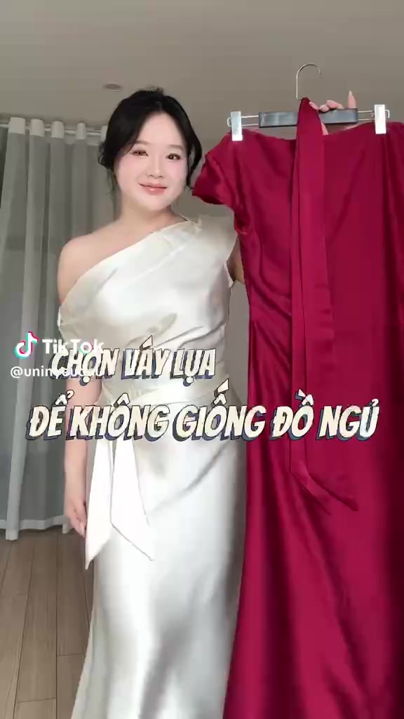 [ CHUBBY BIGSIZE ] Đầm lụa lệch vai kèm dây bigsize từ 40-100kg - Đầm dự tiệc - Đầm đi tiệc bigsize thiết kế | BigBuy360 - bigbuy360.vn