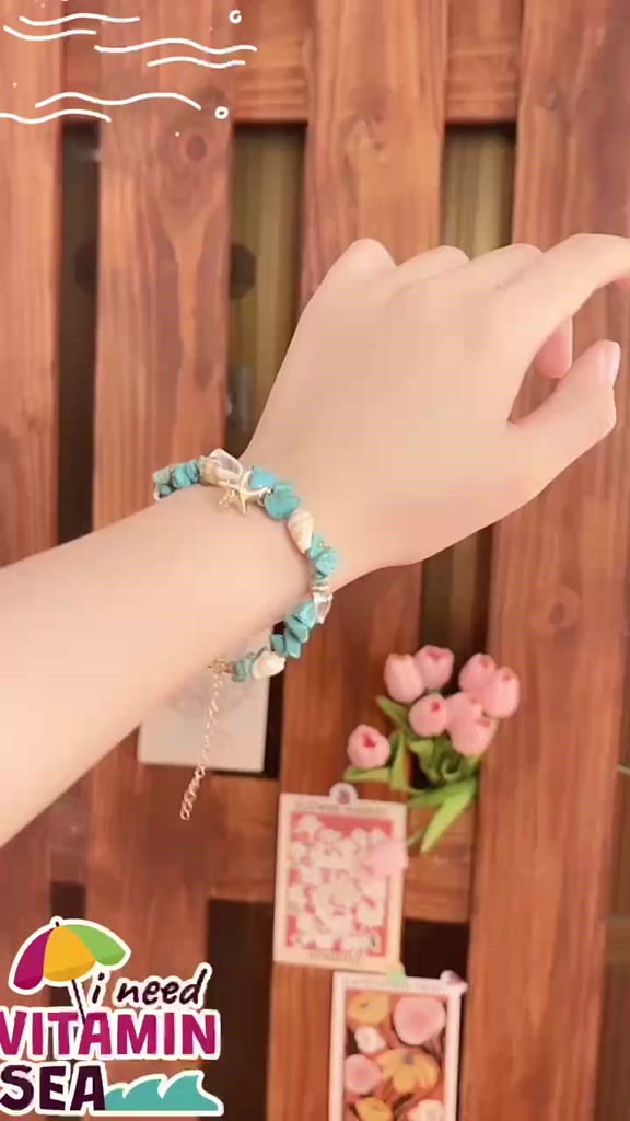 Vòng Tay Vỏ Sò, Sao Biển Unisex, Lắc Tay Đính Đá Lấp Lánh Thời Trang Mùa Hè Đi Biển Nhiều Mẫu Dễ Phối Đồ - Mã BH024 | BigBuy360 - bigbuy360.vn
