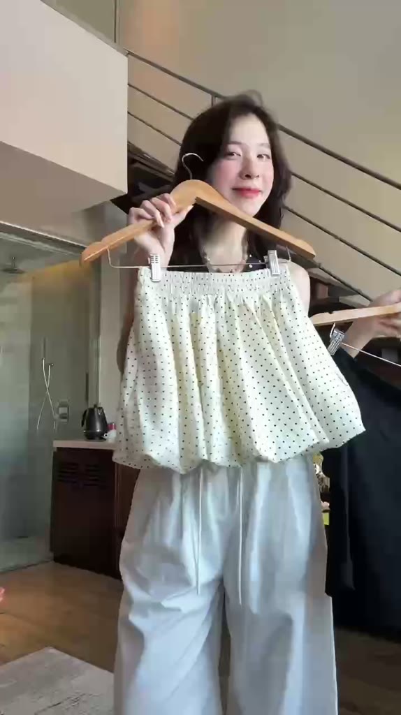 (ẢNH OLDSCHOOL) Chân váy dáng bí CHẤM BI ĐEN có lót trong MELY SKIRT | BigBuy360 - bigbuy360.vn