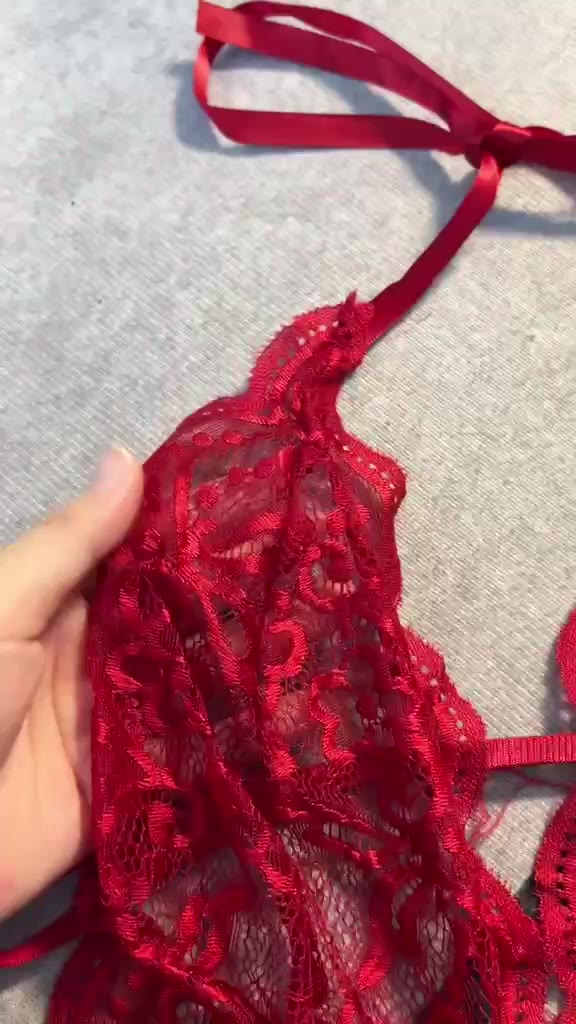 Đồ Ngủ Sexy, Bodysuit Ren Phối Dây Lưng Hở Đáy Gợi Cảm VN529 | BigBuy360 - bigbuy360.vn