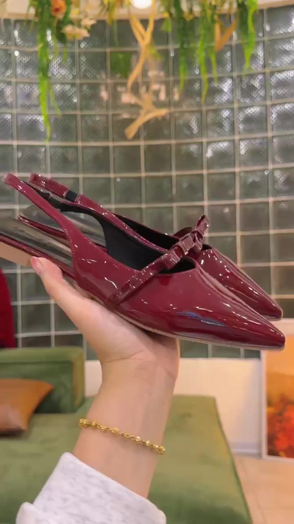 Sandal nữ mũi nhọn nơ ngang đế bệt mã VV26 | BigBuy360 - bigbuy360.vn