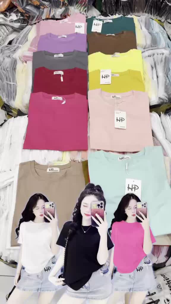 [40~70kg] Áo Thun Trơn Thái Nữ Cotton 100% [Mã A], Mặc Đôi Nhóm, Mềm Mịn Mát Co Dãn 4c Cá Tính, Độc Đáo [BASIC] | BigBuy360 - bigbuy360.vn