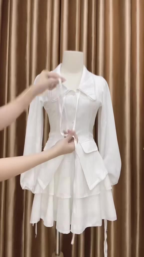 Set Áo Váy Phối Bèo Chiết Eo DOLLY DRESS Nữ Tính, Set Bộ Đồ Nữ Bèo Nơ (Có bigsize) CÓ SẴN-GIAO NGAY | BigBuy360 - bigbuy360.vn