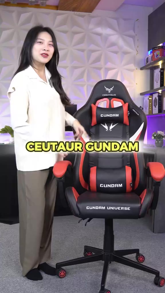 Ghế Gaming Centaur Gundam Universe Form Công Thái Học Khung Full Thép Chịu Lực Cao, Da PU Cao Cấp , Ngả 135 Độ | BigBuy360 - bigbuy360.vn