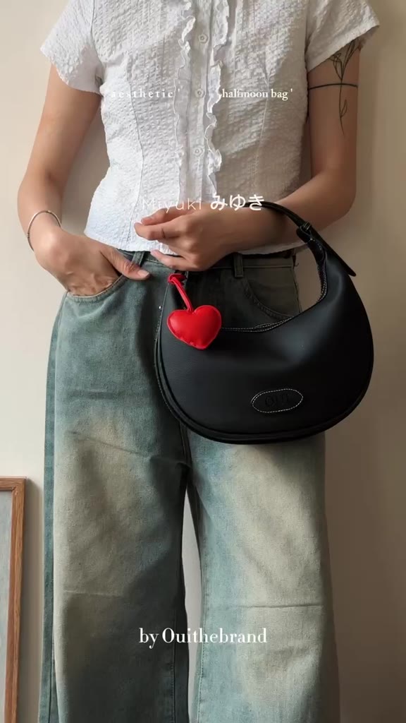 [ Tặng Charm Da ] 𝗠𝗶𝘆𝘂𝗸𝗶 みゆき 𝗛𝗮𝗹𝗳𝗺𝗼𝗼𝗻 𝗕𝗮𝗴 - Túi form Mặt Trăng MIYUKI ( Ouithebrand ) | BigBuy360 - bigbuy360.vn