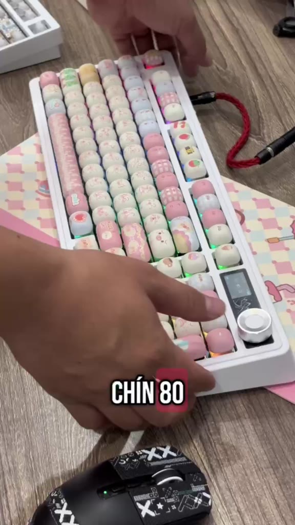 Bàn phím cơ Custom từ Ak980 pro/ 3 Chế độ kết nối / Led Rgb /Hotswap 5pin/ Mạch xuôi / đã mod | BigBuy360 - bigbuy360.vn