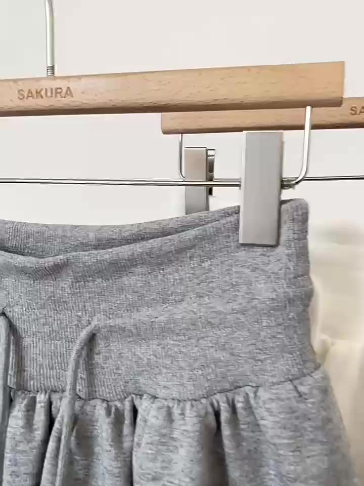 Chân váy bí nữ dáng ngắn chất nỉ 2 da lưng chun bản to kèm dây rút basic dễ phối - Minci Clothing | BigBuy360 - bigbuy360.vn